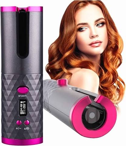 Cordless Automatic Hair Curler Portable Electric Wand Curling Iron Rechargeable