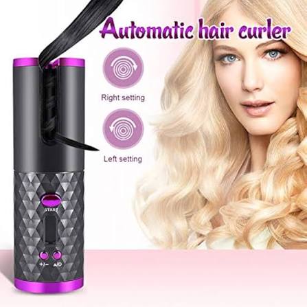 Cordless Automatic Hair Curler Portable Electric Wand Curling Iron Rechargeable