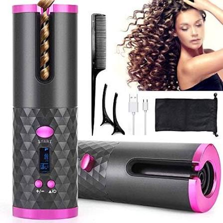 Cordless Automatic Hair Curler Portable Electric Wand Curling Iron Rechargeable