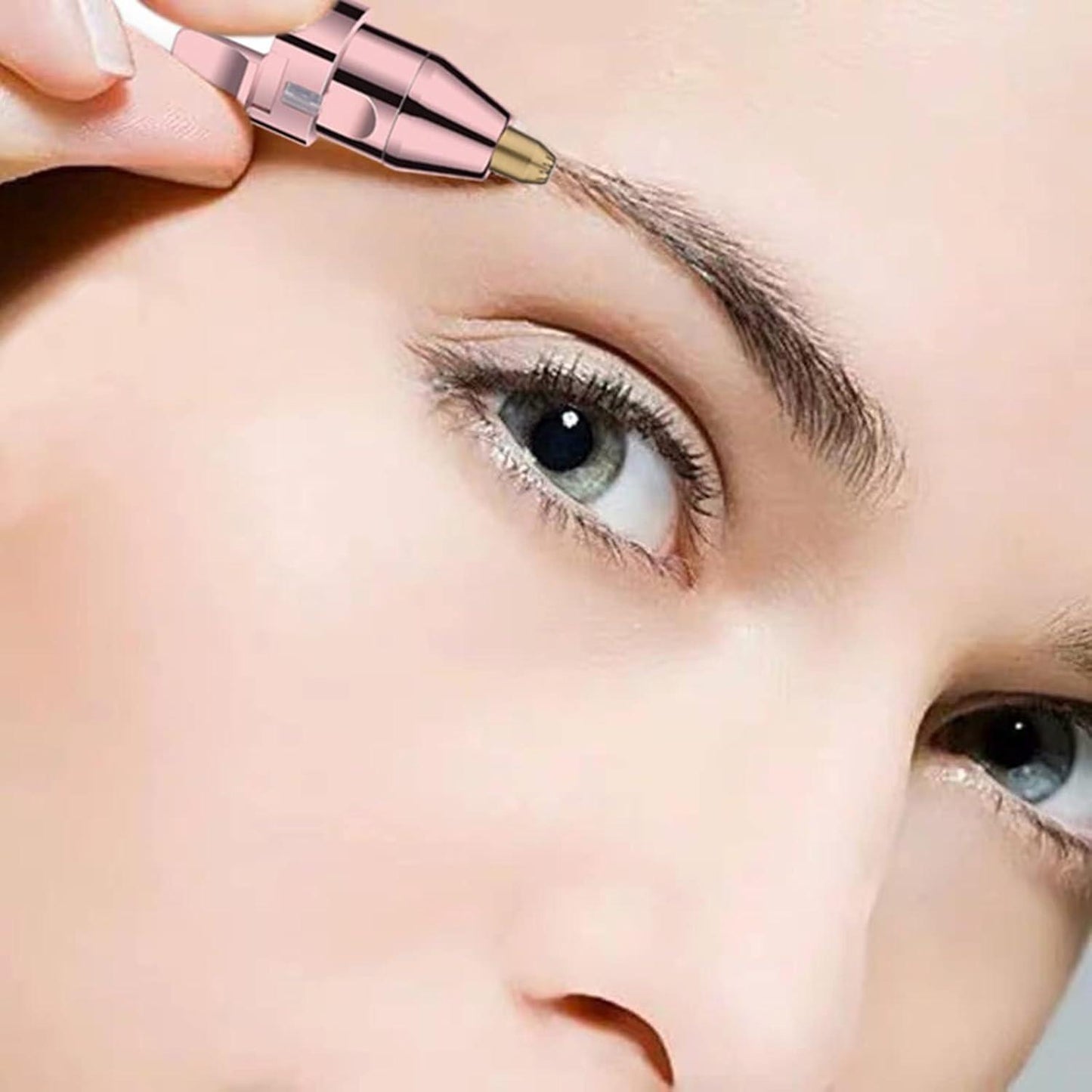 Rechargeable Eyebrow Hair Remover with LED Light & Digital Display