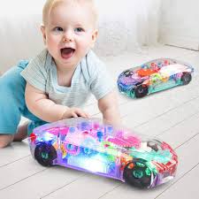 Transparent Gear Racing Toy Car with Lights & Music free Shipping+ COD