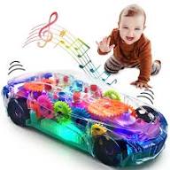 Transparent Gear Racing Toy Car with Lights & Music free Shipping+ COD